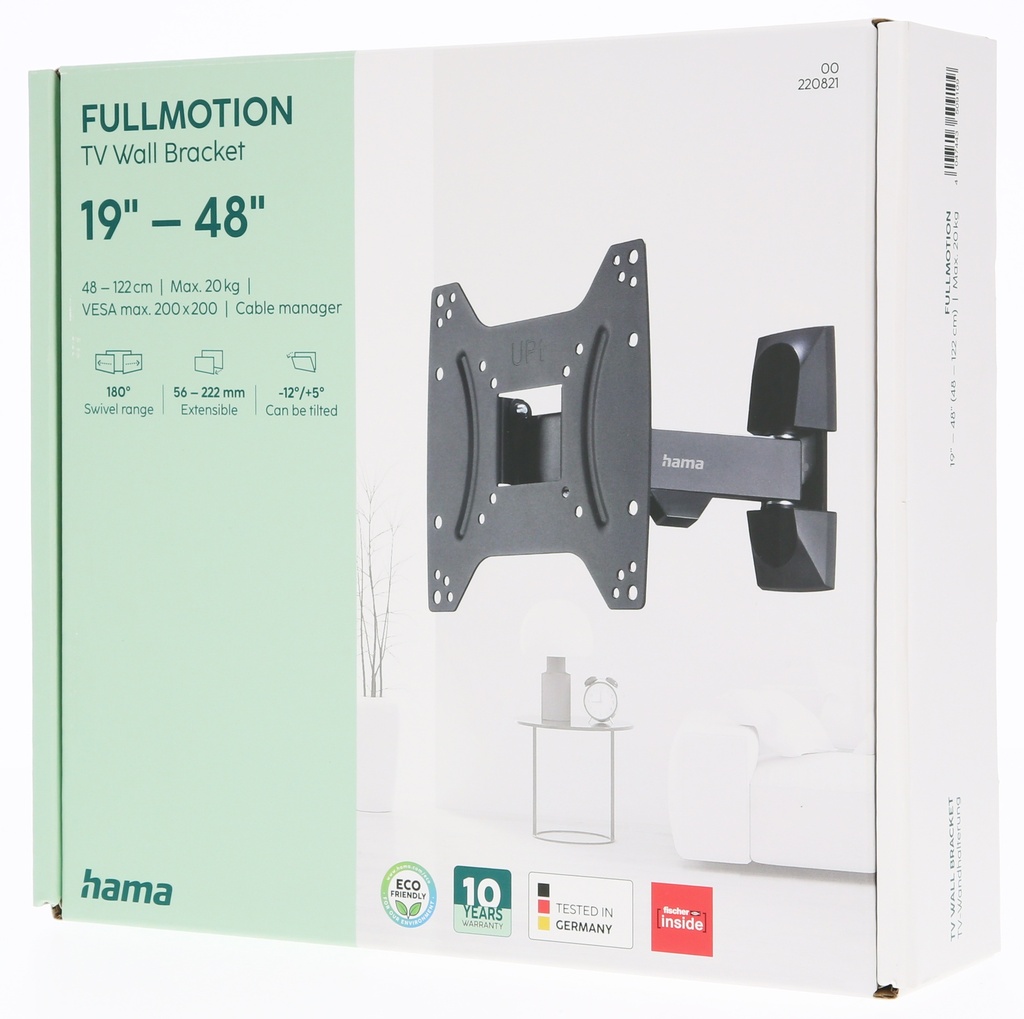 Hama Tv-muurbeugel, draaibaar, kantelbaar, 122 cm (48") tot 20 kg