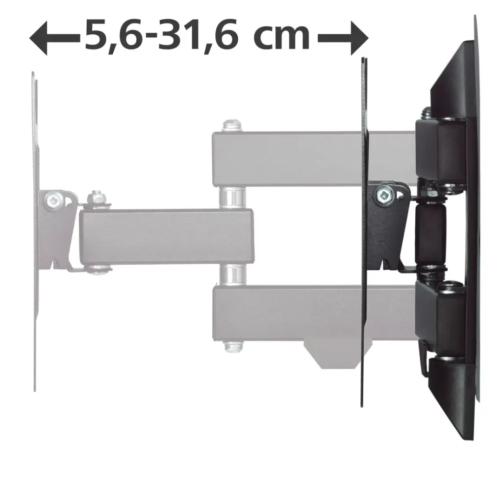 Hama Tv-muurbeugel, draaibaar, kantelbaar, uittrekbaar, 122 cm (48") tot 20 kg