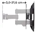 Hama Tv-muurbeugel, draaibaar, kantelbaar, uittrekbaar, 122 cm (48") tot 20 kg