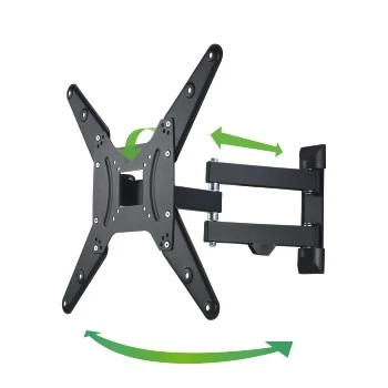 Hama Tv-muurbeugel FULLMOTION, 1 ster, 400x400, 165cm (65"), 2 armen, zwart