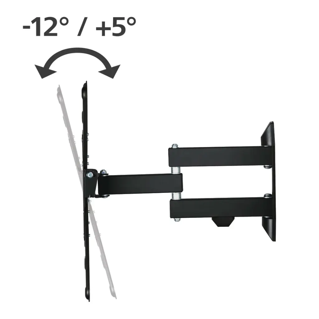 Hama Tv-muurbeugel FULLMOTION, 1 ster, 400x400, 165cm (65"), 2 armen, zwart