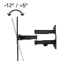 Hama Tv-muurbeugel FULLMOTION, 1 ster, 400x400, 165cm (65"), 2 armen, zwart