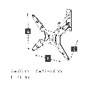 Hama Tv-muurbeugel FULLMOTION, 1 ster, 400x400, 165cm (65"), 2 armen, zwart