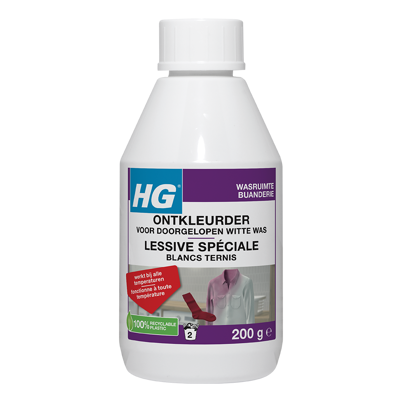 HG ontkleurder doorgelopen witte was