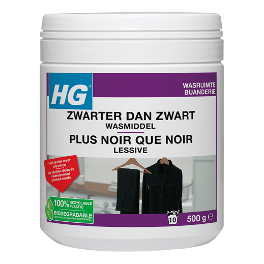 HG zwarter dan zwart wasmiddel