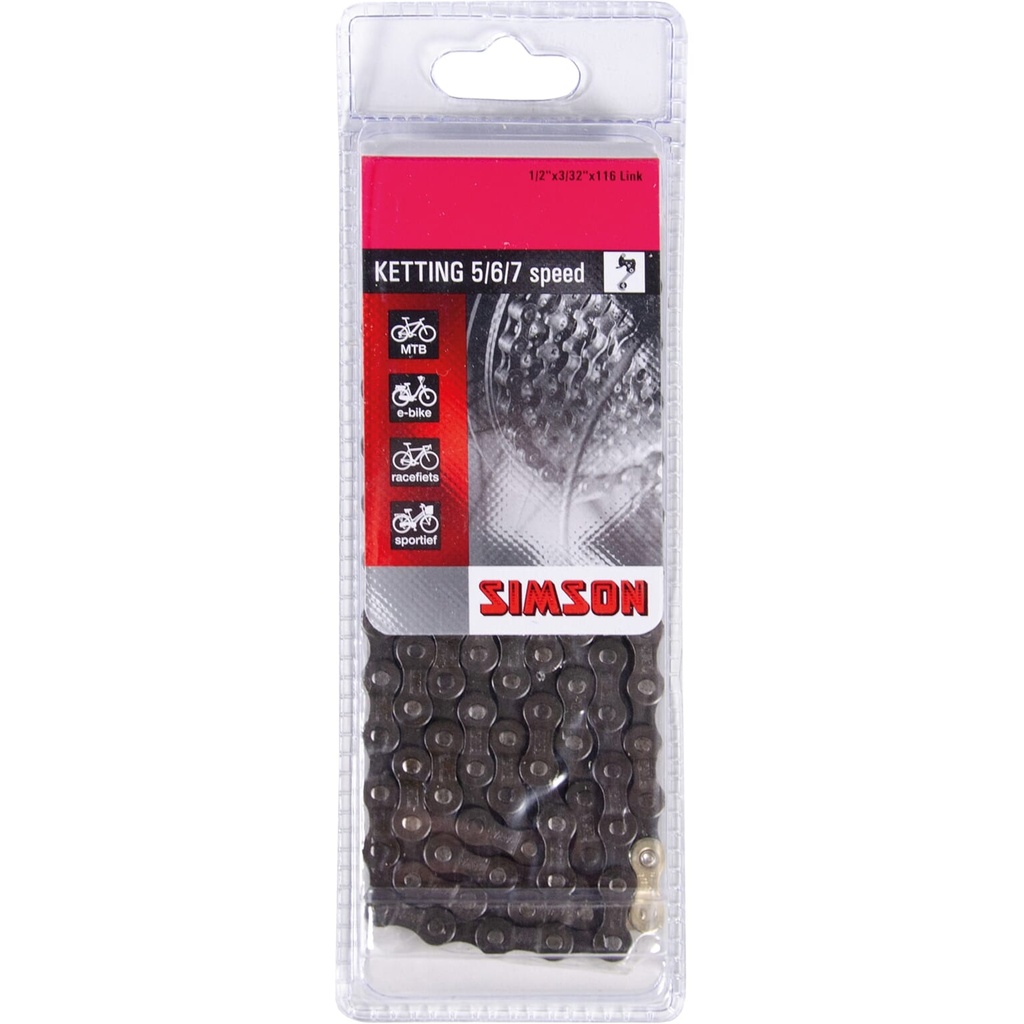Simson derailleur ketting 5-7 speed 