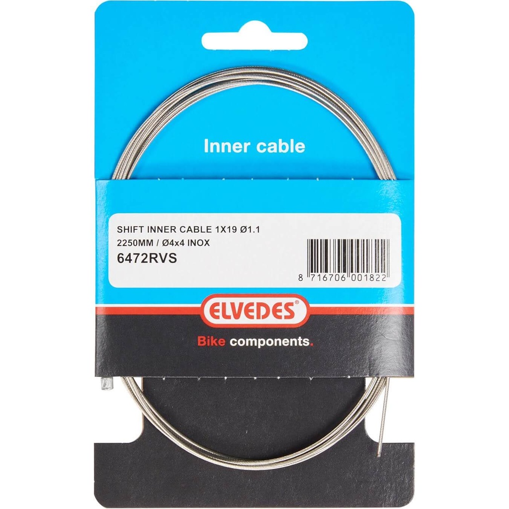 Elvedes versnellings binnenkabel RVS