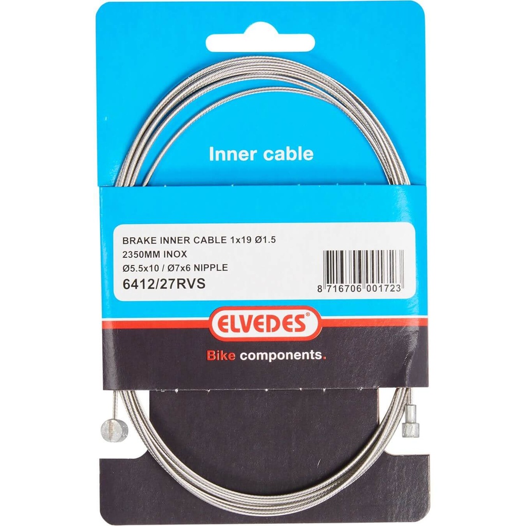 Elvedes rem binnenkabel achter RVS