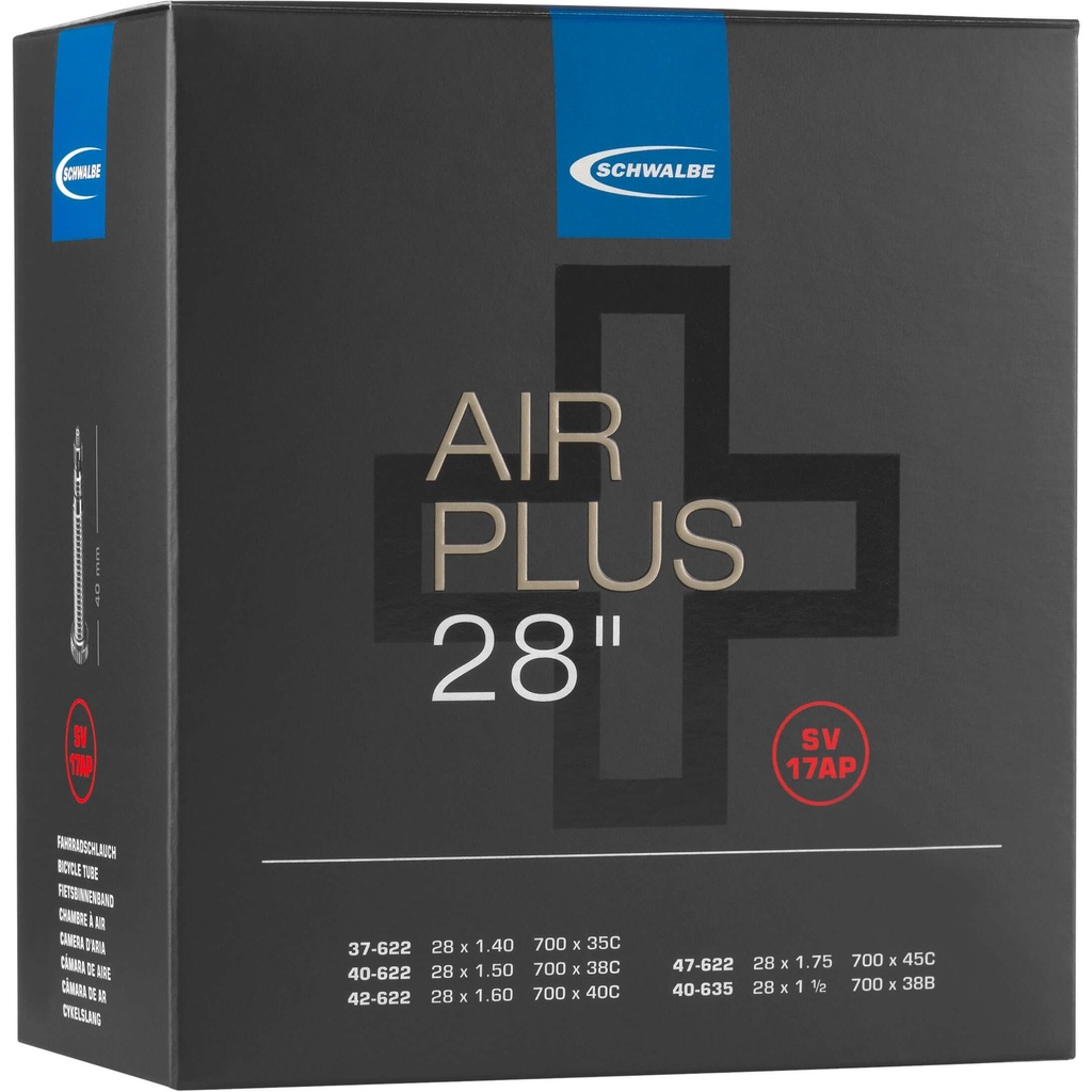 Binnenband 28 inch air plus Frans ventiel