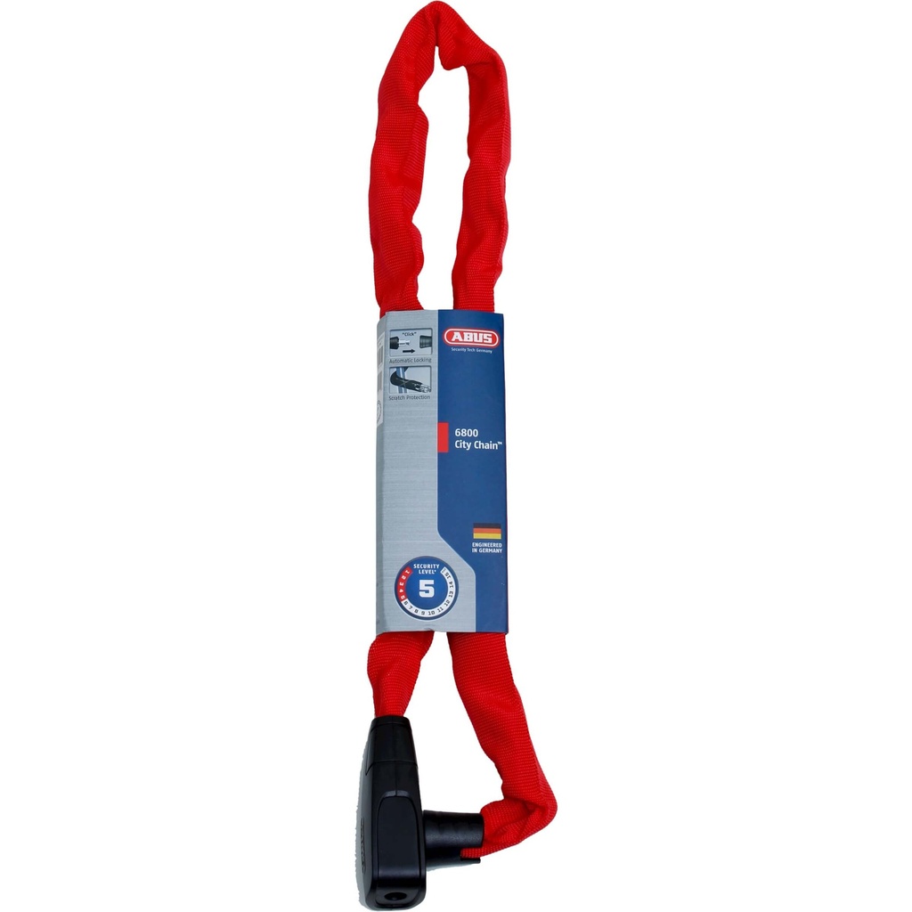 Abus kettingslot CityChain 6800/85 2.0 rood
