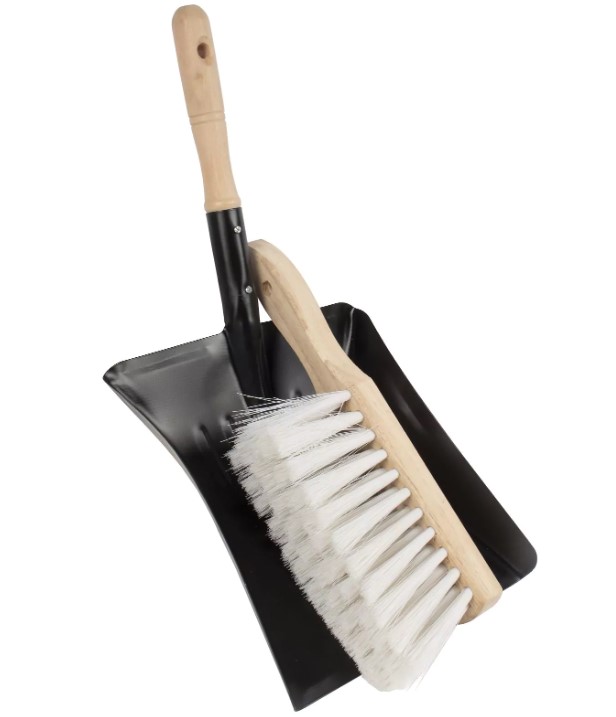 Stofblik zwart stoffer wit