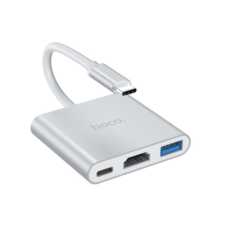 USB-C naar USB-C, HDMI en USB 3.0.