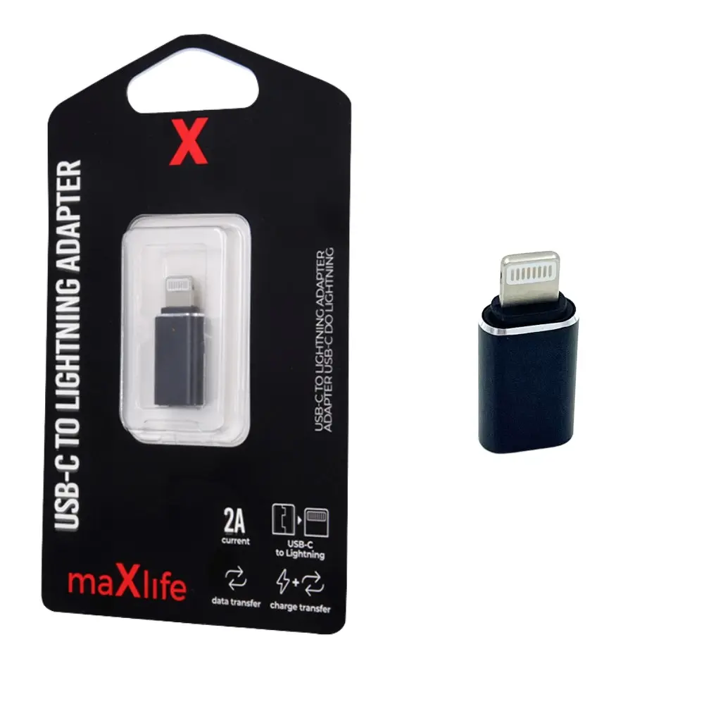 USB -C - Lightning adapter zwart