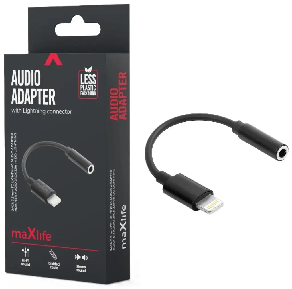 Lightning -> 3,5mm jack hoofdtelefoon adapter