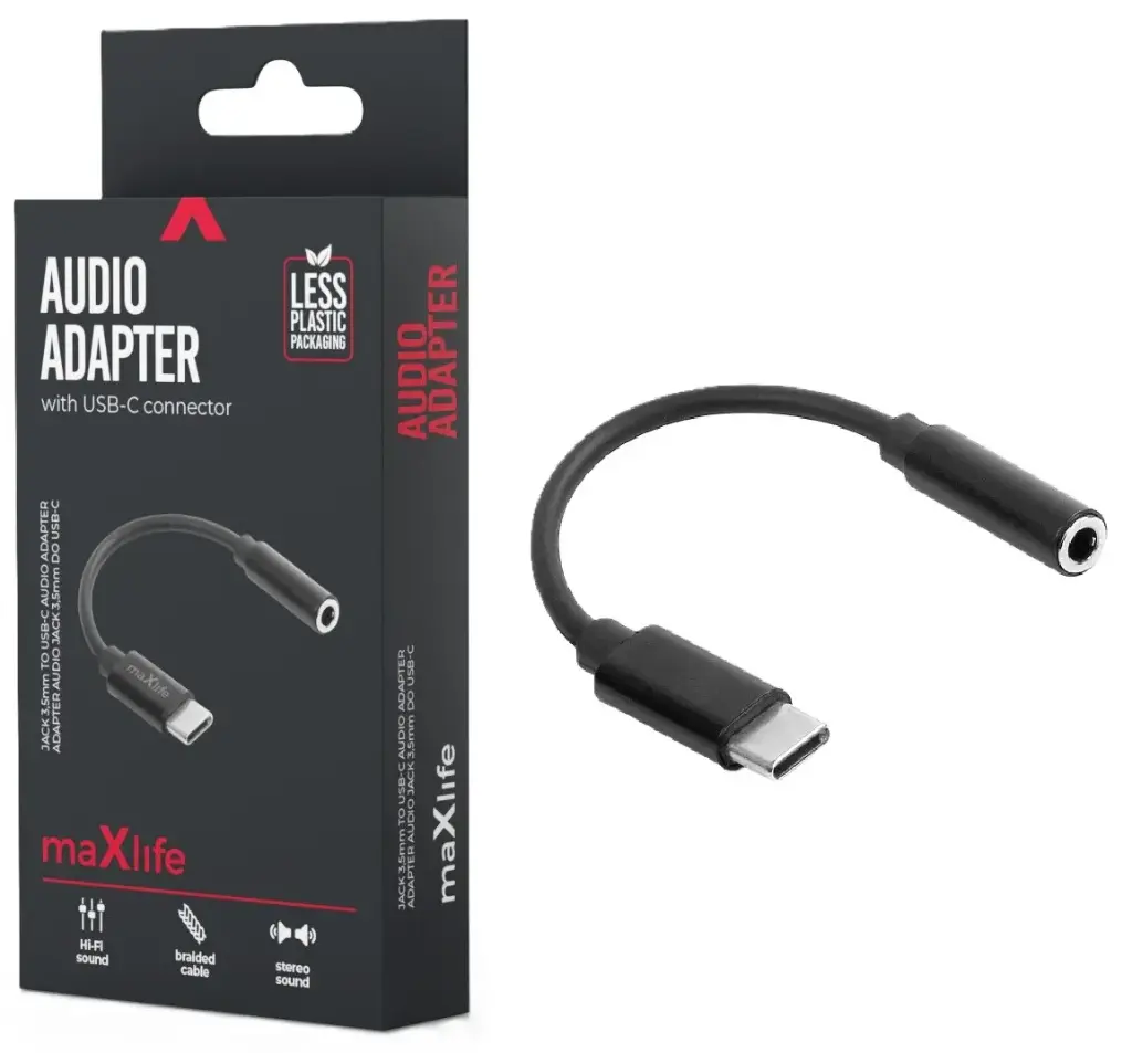 USB-C -> 3,5mm jack hoofdtelefoon adapter
