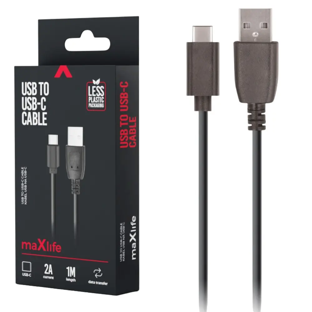 USB - USB-C kabel 1m zwart