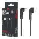 USB - USB-C kabel haaks 1m zwart
