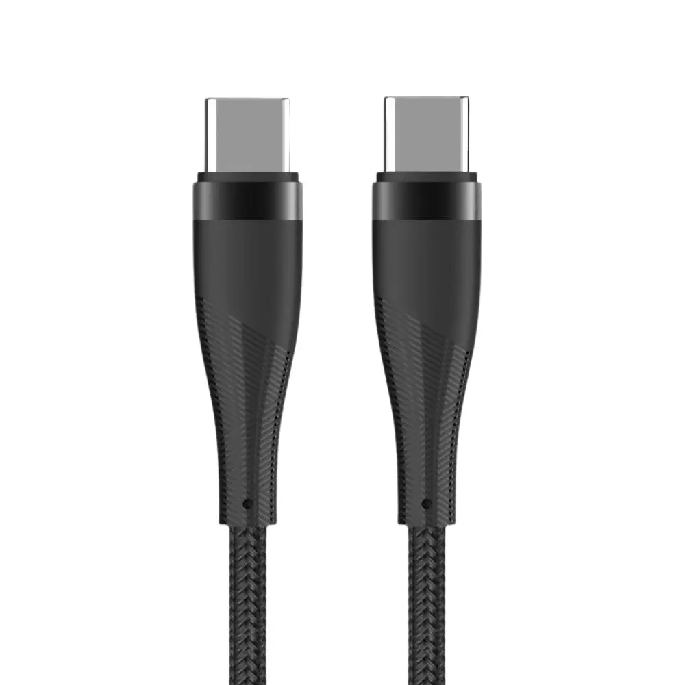 USB-C - USB-C kabel 1m zwart omvlochten 100W