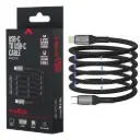 USB-C - USB-C kabel 1m zwart omvlochten magnetic 100W
