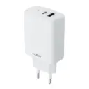 USB + USB-C snellader 20W wit