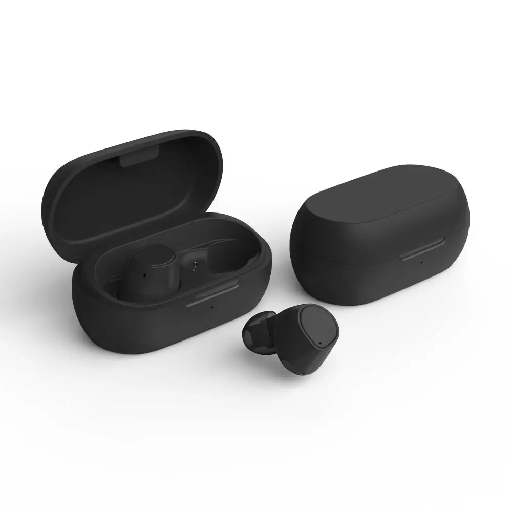 Bluetooth draadloze earbuds + oplaadcase zwart