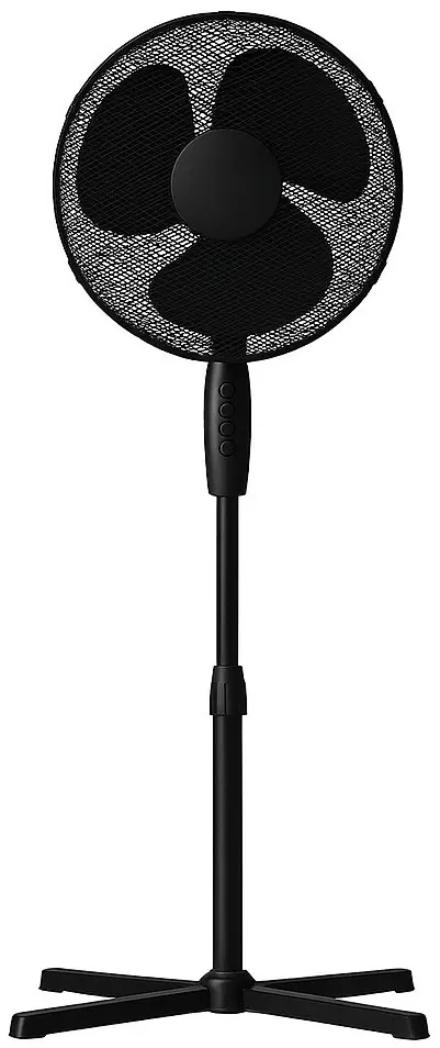 Statiefventilator 40cm draaiend 45W zwart