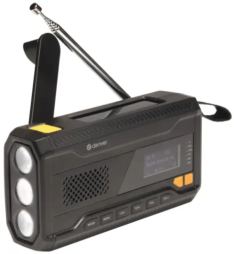 [116495] Radio DAB+/FM op zonne energie + zaklamp + powerbank
