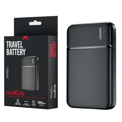 [116607] Powerbank 5.000mA zwart USB + USB-C