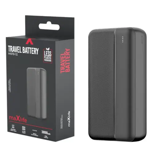 [116610] Powerbank 30.000mA zwart USB + USB-C