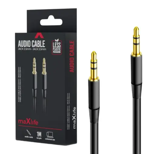 [116613] Audiokabel jack 3,5 - jack 3,5 stereo 1m