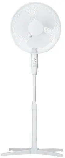 [116682] Statiefventilator 40cm draaiend 45W wit