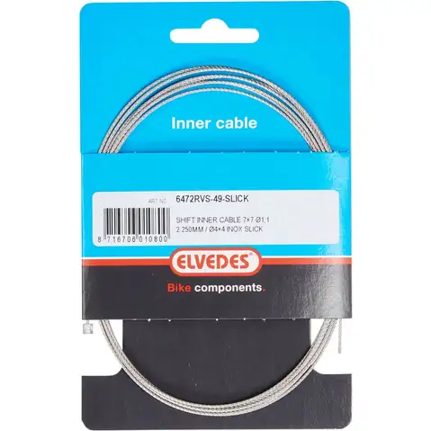 [116731] Elvedes schakel binnenkabel rvs Slick 49dr nippel 4x4