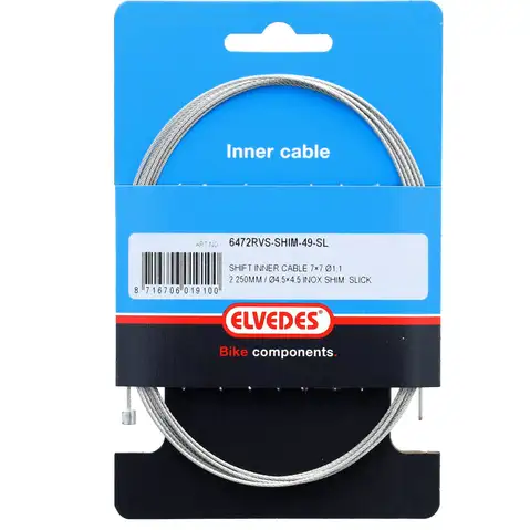 [116732] Elvedes schakel binnenkabel rvs 49 draads nippel 4.5x4.5 