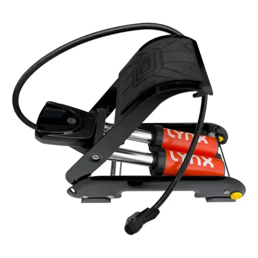 [116764] Lynx Digital Twin Voetpomp met Digitale Drukmeter – Fiets & Auto