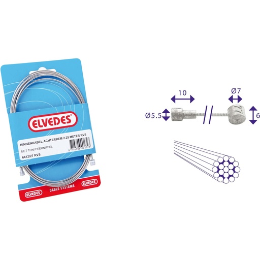 [10000780] Elvedes rem binnenkabel achter