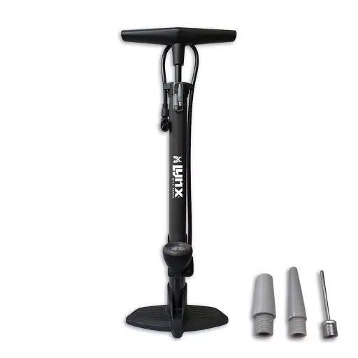 [107704] Fietspomp met manometer + nippels