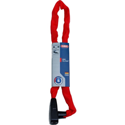 [108589] Abus kettingslot CityChain 6800/85 2.0 rood