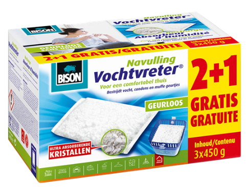 [10023160] Bison vochtvreter 3X450GR navulling
