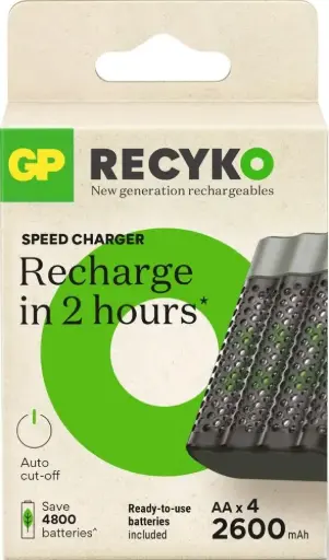 [116176] GP Batterijlader USB 2H met 4x2600mA AA batterij