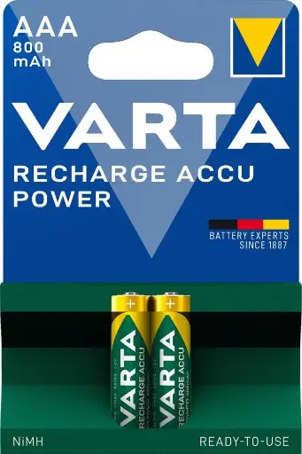 [116205] Varta AAA 800Mah (2) Oplaadbaar